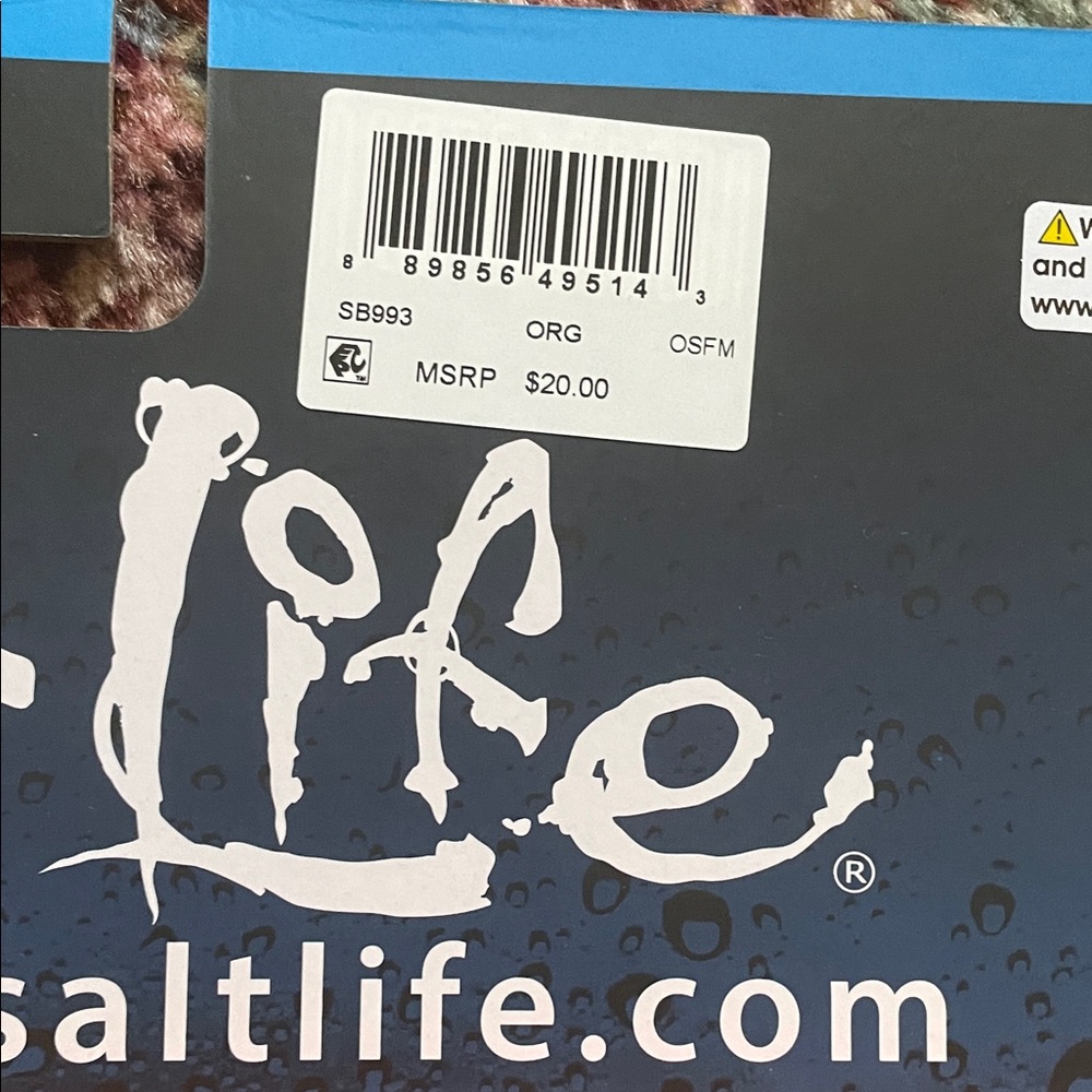 Salt Life Vibrant Orange Drawstring Backpack - Picture 5 of 7
